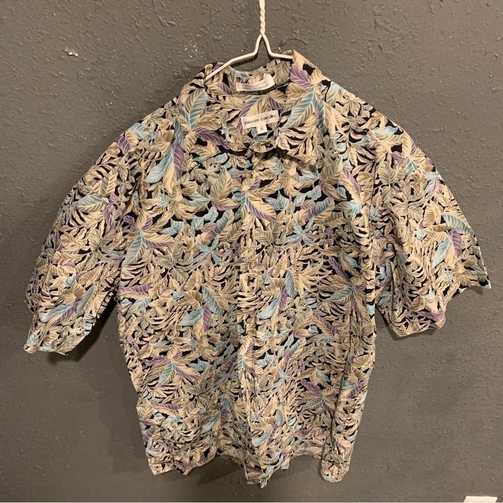 Men’s Pierre Cardin Hawaiian Button Down Shirt